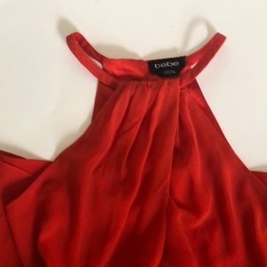 BEBE Red Orange short dress